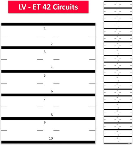 20 دائرة -2pack قاطع الدائرة قاطع الدليل الملصقات/ملصقات/ملصقات ، استبدال لمراكز Eaton الكهربائية/التحميل CHMS in Kuwait