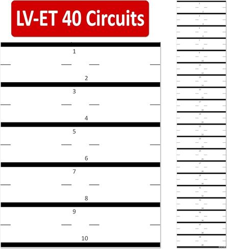 20 دائرة -2pack قاطع الدائرة قاطع الدليل الملصقات/ملصقات/ملصقات ، استبدال لمراكز Eaton الكهربائية/التحميل CHMS in Kuwait