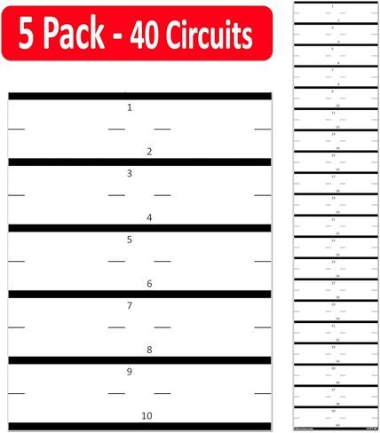 20 دائرة -2pack قاطع الدائرة قاطع الدليل الملصقات/ملصقات/ملصقات ، استبدال لمراكز Eaton الكهربائية/التحميل CHMS in Kuwait