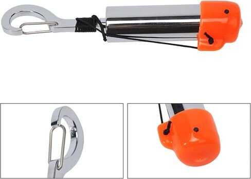Scuba Diving Signal Shaker Stainless Steel Underwater Rattle Noise Maker with Protective Cover Audible for Marine Sports 123mm or 152mm Silver Green Orange(A) in Kuwait