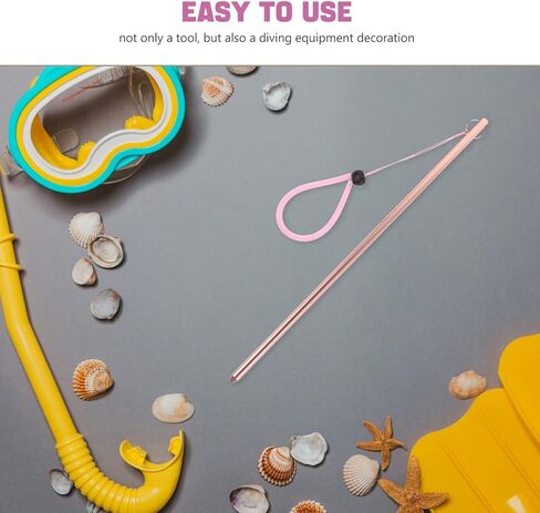 2pcs Aluminum Alloy Diving Probe Stick with Outdoor Strap, Scuba Diving Ringing Rod for Underwater Communication and Exploration, Safety Gear for Water Sports in Kuwait