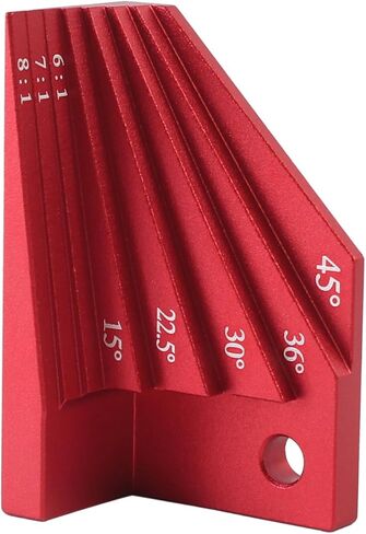 كتلة قياس مشطوفة متعددة الزوايا، محدد زاوية ميتري عالمي بزوايا ميتري 15 درجة -45 درجة، أداة قياس النجارة لمشاريع التوجيه والنجارة in Kuwait