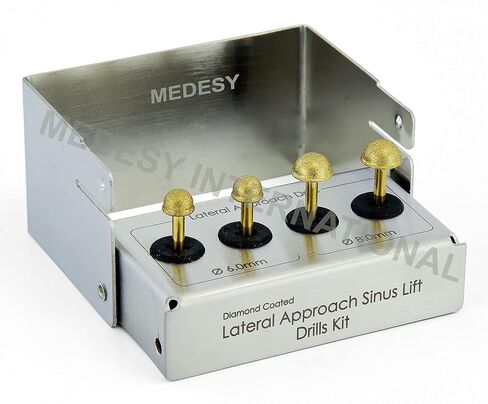 Medesy Dental Implant Surgical Membrane Sinus Lift Lateral Approach Drill kit 4 Pcs in Kuwait