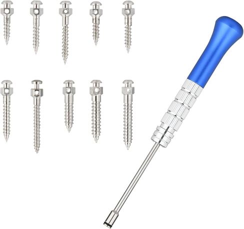 Micro Im/plant Screw Kit, 10Pcs Micro Anchorage Screws and Stainless Steel Screwdriver Wrench, Detachable Design for Teaching Applications HZKD-01 in Kuwait