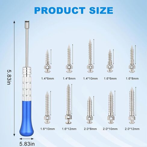 Micro Im/plant Screw Kit, 10Pcs Micro Anchorage Screws and Stainless Steel Screwdriver Wrench, Detachable Design for Teaching Applications HZKD-01 in Kuwait