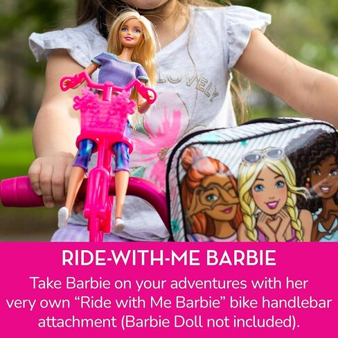 Dynacraft Barbie 16-inch Girls' Bike for Kids Ages 5-7 Years - Fun and Stylish Design, Sturdy and Durable, Perfect for Kids Learning to Ride, Easy to Assemble, Ideal for Young Riders in Saudi Arabia