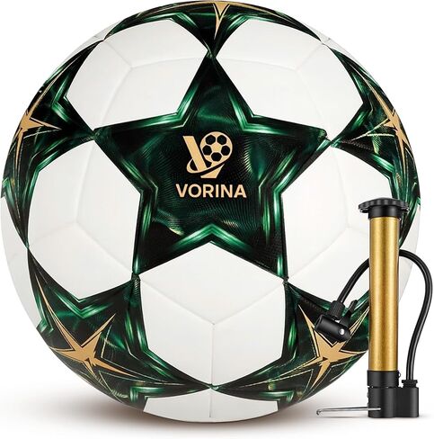 Size 5 Soccer Ball Professional Match & Training Football – Premier Quality Match Football,Waterproof PU Leather, Indoor Outdoor Soccer Ball, Practice Ball with Pump,Needle & Mesh Bag in Saudi Arabia