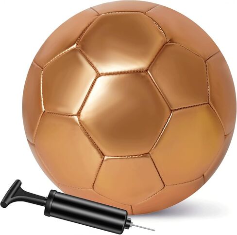 Glitter Gold Soccer Ball with Pump & Needle, Soccer Ball Kitfor Back to School, Birthday Gifts, Outdoor Sports Recreation Ball in Kuwait
