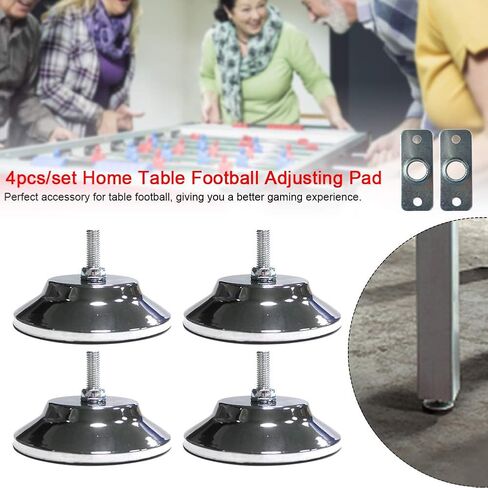 4 PCS Billiard Pool Table Leg Levelers, Heavy Duty Table Leveling Feet with Adjustable Height, Metal Tables Leveling Risers for Pool Tables, Soccer Tables, Ping-Pong Tables in Kuwait