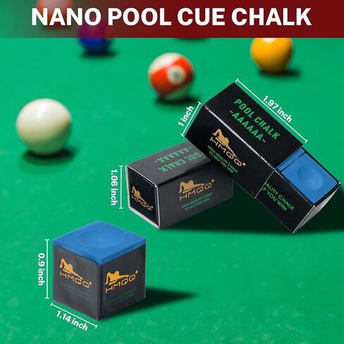 93-Piece Pool Table Accessories Set with Nano Chalk,2-1/4" Billiard Balls,58" Pool Cues,Triangle Racks,Tips, Gloves,Stickers,Cleaning Brush & Cloth–Complete Billiards Kit for Home Game Rooms in Kuwait