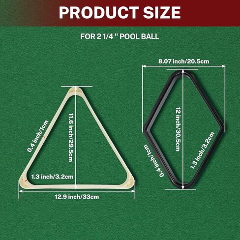 93-Piece Pool Table Accessories Set with Nano Chalk,2-1/4" Billiard Balls,58" Pool Cues,Triangle Racks,Tips, Gloves,Stickers,Cleaning Brush & Cloth–Complete Billiards Kit for Home Game Rooms in Kuwait