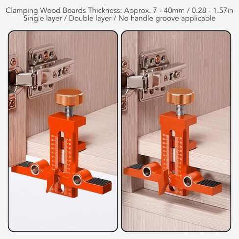 Cabinet Door Position Tool for Installing, Adjustable Aluminium Alloy Bimetallic Rod Sturdy Support Arm Multi Functional Tool for Kitchen Cabinets Bathrooms in Saudi Arabia