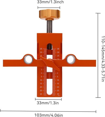 Cabinet Door Position Tool for Installing, Adjustable Aluminium Alloy Bimetallic Rod Sturdy Support Arm Multi Functional Tool for Kitchen Cabinets Bathrooms in Saudi Arabia