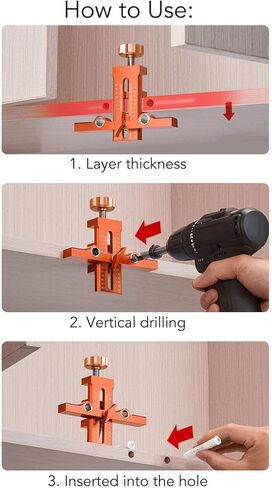 Garosa Cabinet Door Mounting Fixture, Aluminum Alloy Adjustable Support Arm with Bimetallic Rod Structure for Installing Face Frame Frameless Cabinets Kitchen Bathroom Wardrobes in Saudi Arabia