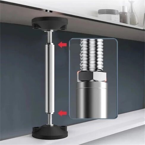 2 Pcs Bathroom Cabinet Door Install Support Frame Jack Positive Negative Screw Adjusting Rod Telescopic Lifting Tools Labor-Saving Arm For Installing Cabinets(25cm-37cm) in Kuwait