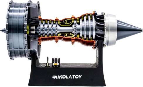 TR900 Turbofan Engine Model Kit – 1:20 Scale Turbojet Aircraft Engine – 3D Printed Mechanical Science Education Toy Aviation Enthusiast Gift – Deluxe Version (Finished) in Kuwait