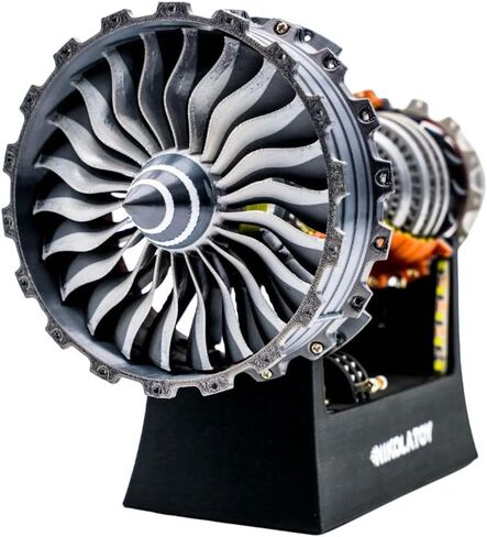 TR900 Turbofan Engine Model Kit – 1:20 Scale Turbojet Aircraft Engine – 3D Printed Mechanical Science Education Toy Aviation Enthusiast Gift – Deluxe Version (Finished) in Kuwait