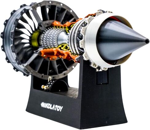 TR900 Turbofan Engine Model Kit – 1:20 Scale Turbojet Aircraft Engine – 3D Printed Mechanical Science Education Toy Aviation Enthusiast Gift – Deluxe Version (Finished) in Kuwait