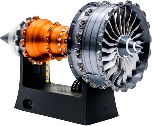 TR900 Turbofan Engine Model Kit – 1:20 Scale Turbojet Aircraft Engine – 3D Printed Mechanical Science Education Toy Aviation Enthusiast Gift – Deluxe Version (Finished) in Kuwait