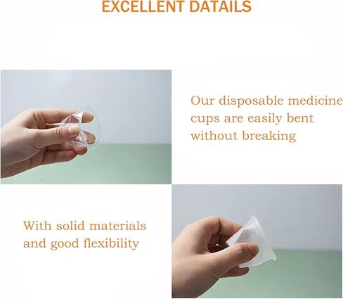 Disposable Medicine Cups 100pcs Clear Plastic Measuring Cups Graduated for Medical Purposes, Mixing Materials, DIY Arts & Crafts in Kuwait