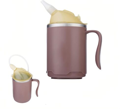 كوب مستشفى DEEYOTA مع غطاء وقش، أكواب مقاومة للانسكاب للبالغين، كوب مضاد للانسكاب للبالغين لكبار السن، أكواب قابلة للتكيف لكبار السن، مناسبة للنساء الحوامل المعوقات لمياه الشرب والكونجي in Kuwait