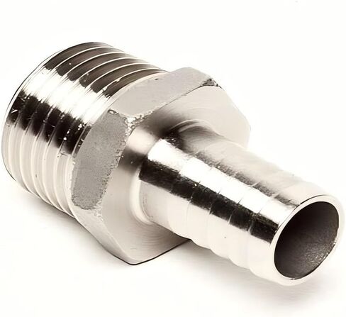 1/2" Hose Barb to 1/2" Male NPT - Stainless Steel in Saudi Arabia
