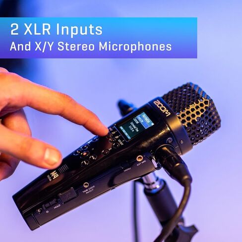 Zoom M4 MicTrak Stereo Microphone and Recorder Bundle with SanDisk microSDXC Memory Card with Premium Max AA 4 Pack and Cloth in Saudi Arabia