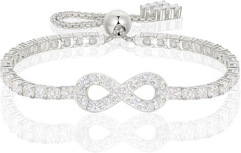 Imitation Diamond Infinity Love Tennis Bracelets for Women, 3.3ct Moissanite 18K Gold Vermeil Bracelet, Dainty Stering Silver Fine Jewelry Gift in Kuwait