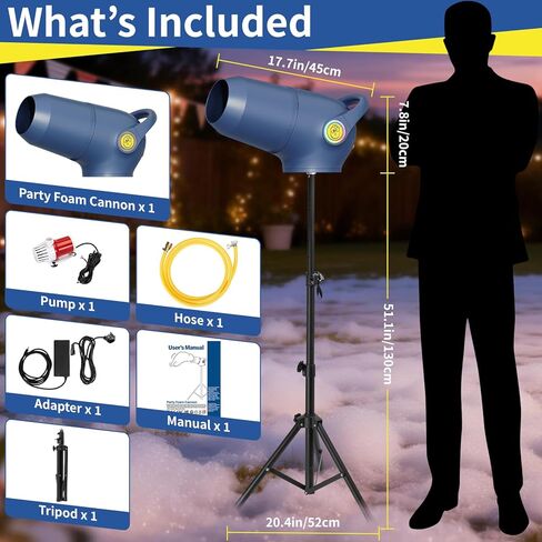 Party Foam Cannon, Foam Machine for Party, 3 Modes Detachable Front Barrel Foam Making Machine for Garden Backyard Pool Indoor in Kuwait