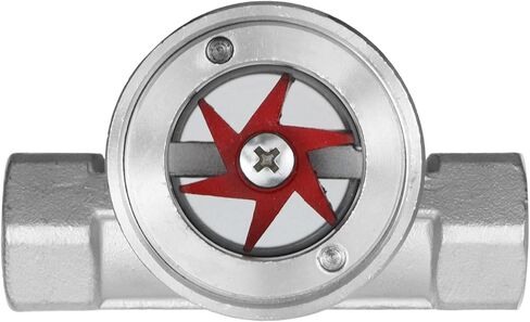 Antrader 1/2"NPT Female 304 Stainless Window Sight Glass Flow Indicator with Impeller,1Pcs (DN15-1/2") in Kuwait