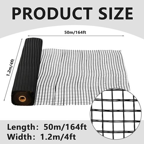 Geogrid Roll, 4ft x 164ft Fiberglass Geogrid for Retaining Walls, Slopes, Driveways Stabilization, Universal Gravel Ground Grid, Geo Grid Tensile Force Value 50KN in Kuwait