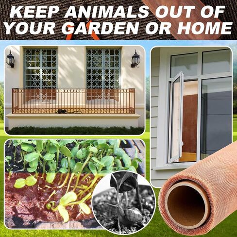 Zonon 99.9% Pure Copper Mesh Screen 36 Inch x 12 ft 16x16 Mesh Copper Roll Wire Fabric 0.27mm Wire Diameter Conductive Metal Dense Filter Screen Woven for Lab Faraday Cage Rodent Control Window Craft in Kuwait