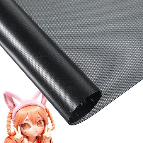 1 Roll Eye Mesh for Mask Cosplay Black Mesh Fabric 39x11.8in Black PVC Net 0.5mm Hole Custom Fursuit Eye Meshs 0.3mm Thick Waterproof Printable Eyes Meshs for Mask Furries Eyes Cosplay Craft Making in Kuwait