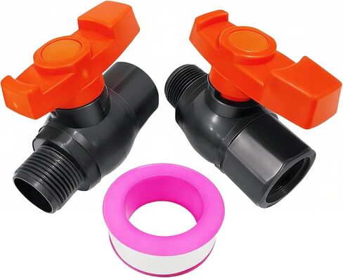 صمامات كروية PVC مقاس 1/2 بوصة (عبوة من قطعتين)، صمام إغلاق PVC ملولب أنثى مقاس 1/2 بوصة أنثى × ذكر، صمام PVC مقاس 1/2 بوصة لمشروع المياه وحمام السباحة ومضخة الصرف الصحي ونظام الري in Saudi Arabia
