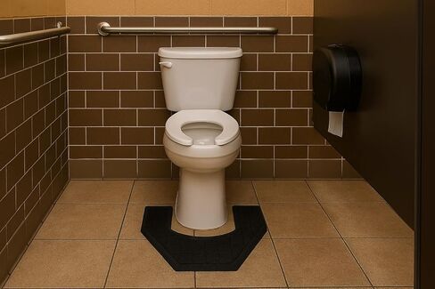 Guardian UPSAFETBLK 22" x 23" Toilet Restroom mat- Case of 12. Black Color. in Kuwait