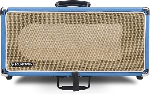 Sound Town Vintage 2U Amp Rack Case, 12.5" Depth with Rubber Feet, Dust Cover, Kickstand, Orange (STVRC-2OR) in Saudi Arabia