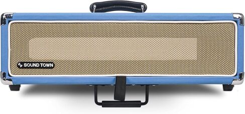 Sound Town Vintage 2U Amp Rack Case, 12.5" Depth with Rubber Feet, Dust Cover, Kickstand, Orange (STVRC-2OR) in Saudi Arabia