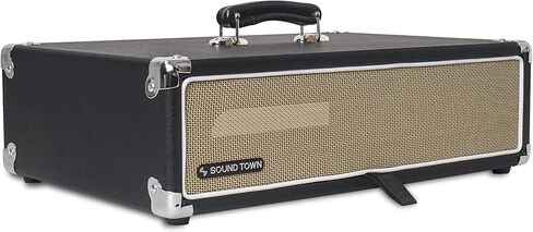 Sound Town Vintage 2U Amp Rack Case, 12.5" Depth with Rubber Feet, Dust Cover, Kickstand, Orange (STVRC-2OR) in Saudi Arabia