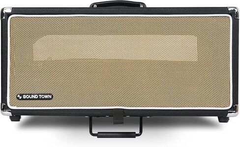 Sound Town Vintage 2U Amp Rack Case, 12.5" Depth with Rubber Feet, Dust Cover, Kickstand, Orange (STVRC-2OR) in Saudi Arabia