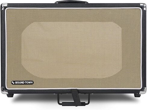 Sound Town Vintage 2U Amp Rack Case, 12.5" Depth with Rubber Feet, Dust Cover, Kickstand, Orange (STVRC-2OR) in Saudi Arabia