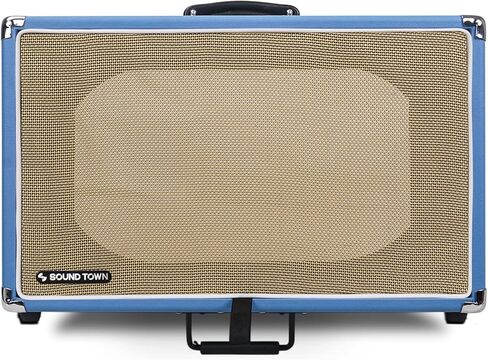 Sound Town Vintage 2U Amp Rack Case, 12.5" Depth with Rubber Feet, Dust Cover, Kickstand, Orange (STVRC-2OR) in Saudi Arabia
