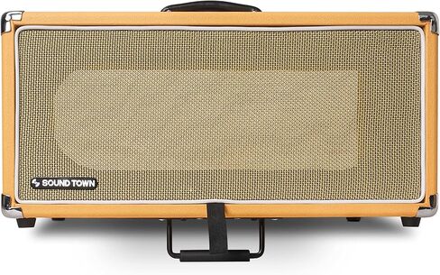 Sound Town Vintage 2U Amp Rack Case, 12.5" Depth with Rubber Feet, Dust Cover, Kickstand, Orange (STVRC-2OR) in Saudi Arabia
