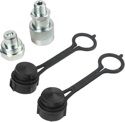 Hydraulic Quick Connector Set 3/8 Inch NPT Thread High Pressure 10000 PSI Compatible with Enerpac C-604 3000 Series for Hydraulic Cylinders Jacks Pumps Rams in Kuwait