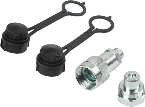 Hydraulic Quick Connector Set 3/8 Inch NPT Thread High Pressure 10000 PSI Compatible with Enerpac C-604 3000 Series for Hydraulic Cylinders Jacks Pumps Rams in Kuwait