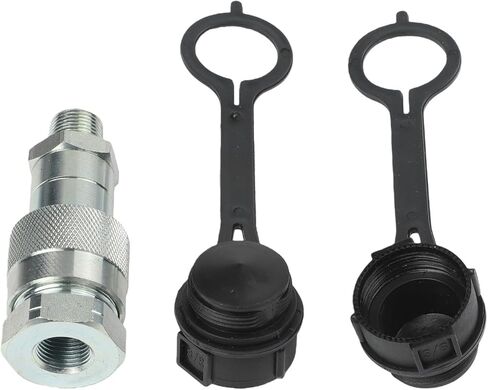 Hydraulic Quick Connector Set 3/8 Inch NPT Thread High Pressure 10000 PSI Compatible with Enerpac C-604 3000 Series for Hydraulic Cylinders Jacks Pumps Rams in Kuwait
