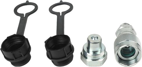Hydraulic Quick Connector Set 3/8 Inch NPT Thread High Pressure 10000 PSI Compatible with Enerpac C-604 3000 Series for Hydraulic Cylinders Jacks Pumps Rams in Kuwait