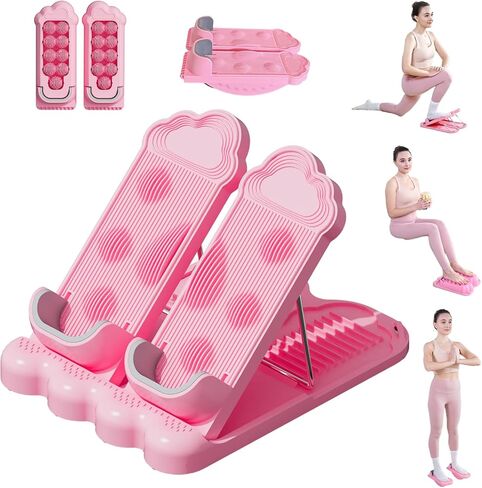 Slant Board, 3 in 1 Calf Stretch Board with Foot Massager & Resistance Bands, 12-Level Adjustable Incline Calf Stretcher for Relieving Calf Ankle Achilles Pain, Balance Exercise Trainer in Saudi Arabia