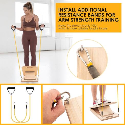 لوح خشبي مائل لتمديد ربلة الساق، لوح مائل محمول قابل للتعديل مع حبل سحب بوزن 10 أرطال، يأتي مع ملصق تدريب، سعة وزن 300 رطل لتمديد الساق والركبتين والكاحل in Kuwait