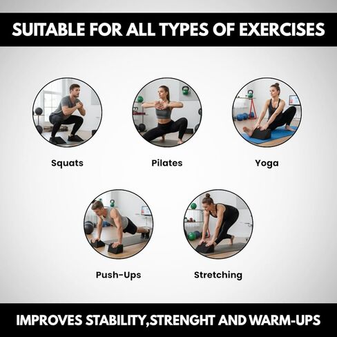 Pack of 2 Squat Wedge Block for Heel Elevated Squat Weightlifting Calf Stretcher Slant Board for Mobility Balance and Strength Performance in Saudi Arabia