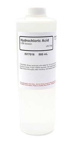 Hydrochloric Acid Solution, 0.5M, 500mL - The Curated Chemical Collection in Kuwait